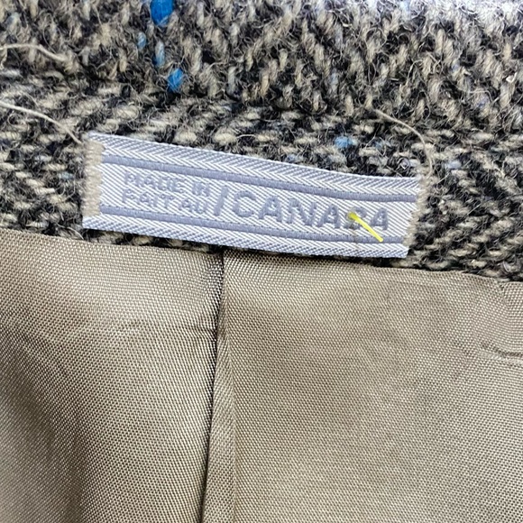 Vintage Harris Tweed Leishman Classic Grey Wool Herringbone Blazer 46R - Picture 5 of 16